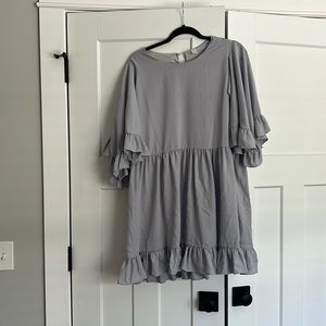 Long sleeve dress dusty blue